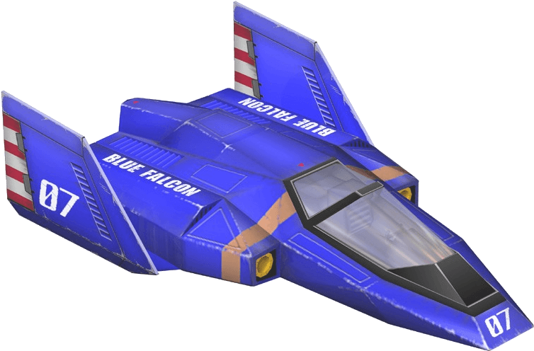 Blue Falcon - F Zero Captain Falcon Ship - Transparent PNG Free Download | PNGio