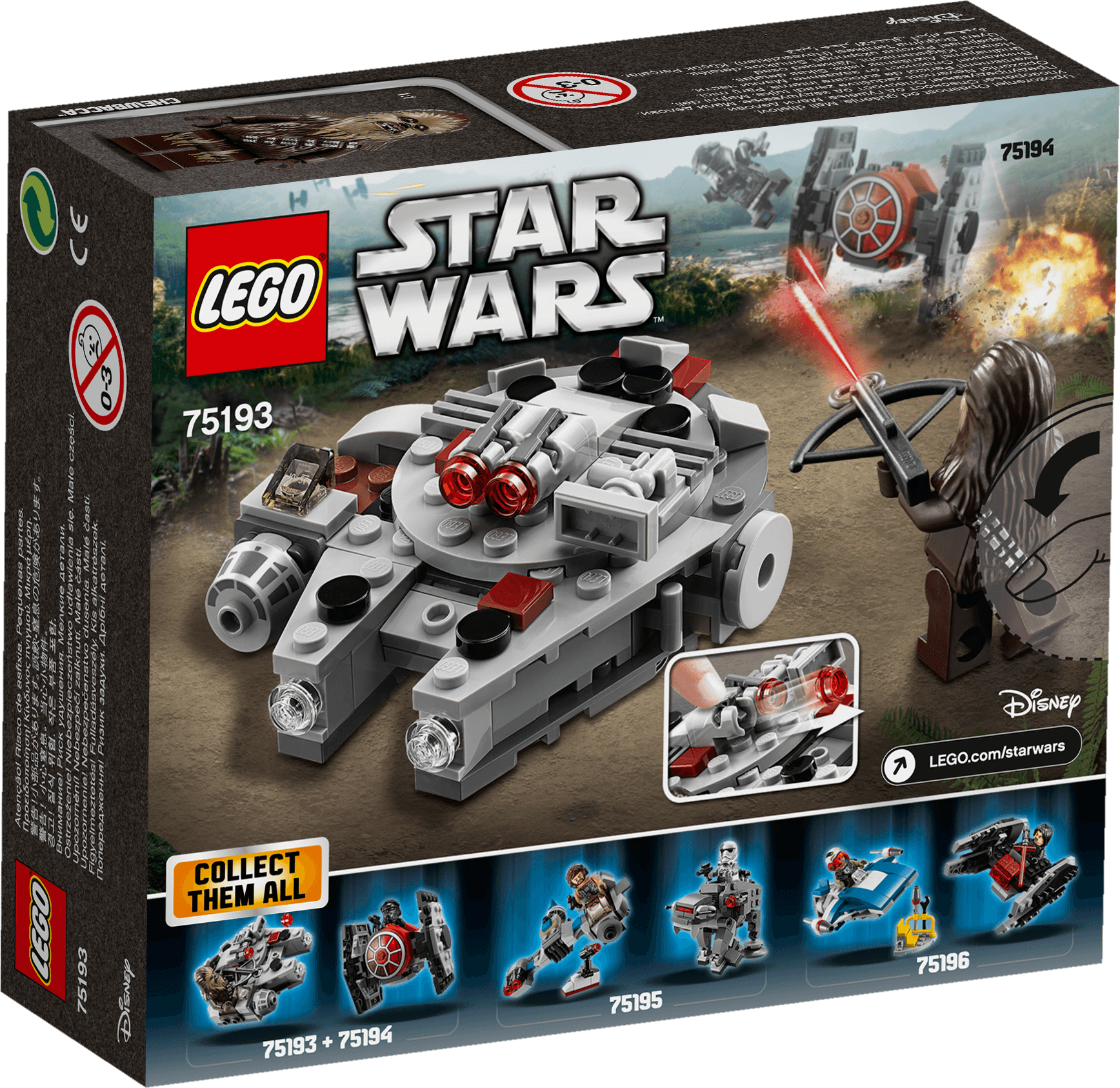 Star Wars 75193 Millennium Falcon ,, , Large - Lego 75163 Star Wars Krennic's Imperial Shuttle Microfighter - Transparent PNG Free Download | PNGio