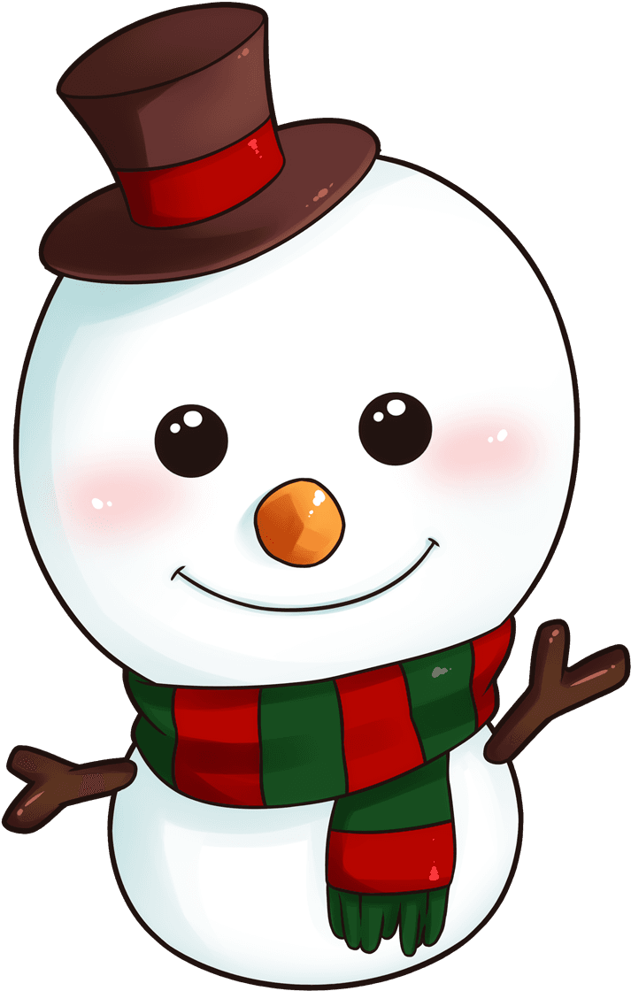 Clipart Christmas Snowman 8 Happy New Year Greetings - Cute Snowman Clipart - Transparent PNG Free Download | PNGio