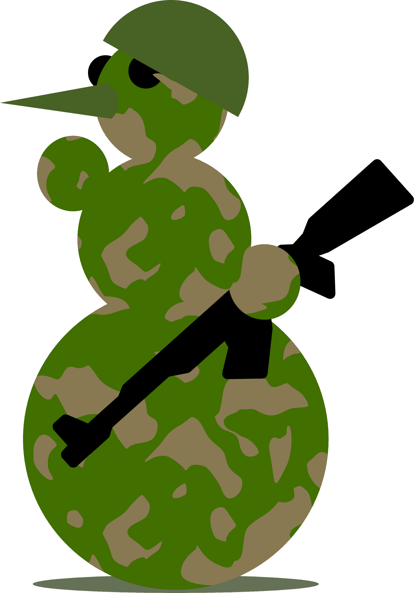 Snowman Militarist By Rones - Military Snowman - Transparent PNG Free Download | PNGio
