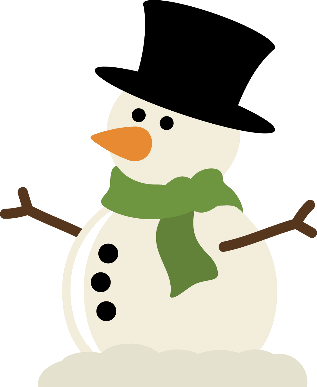 Cute Christmas Snowman Clip Art - Snowman Arms Svg - Transparent PNG Free Download | PNGio