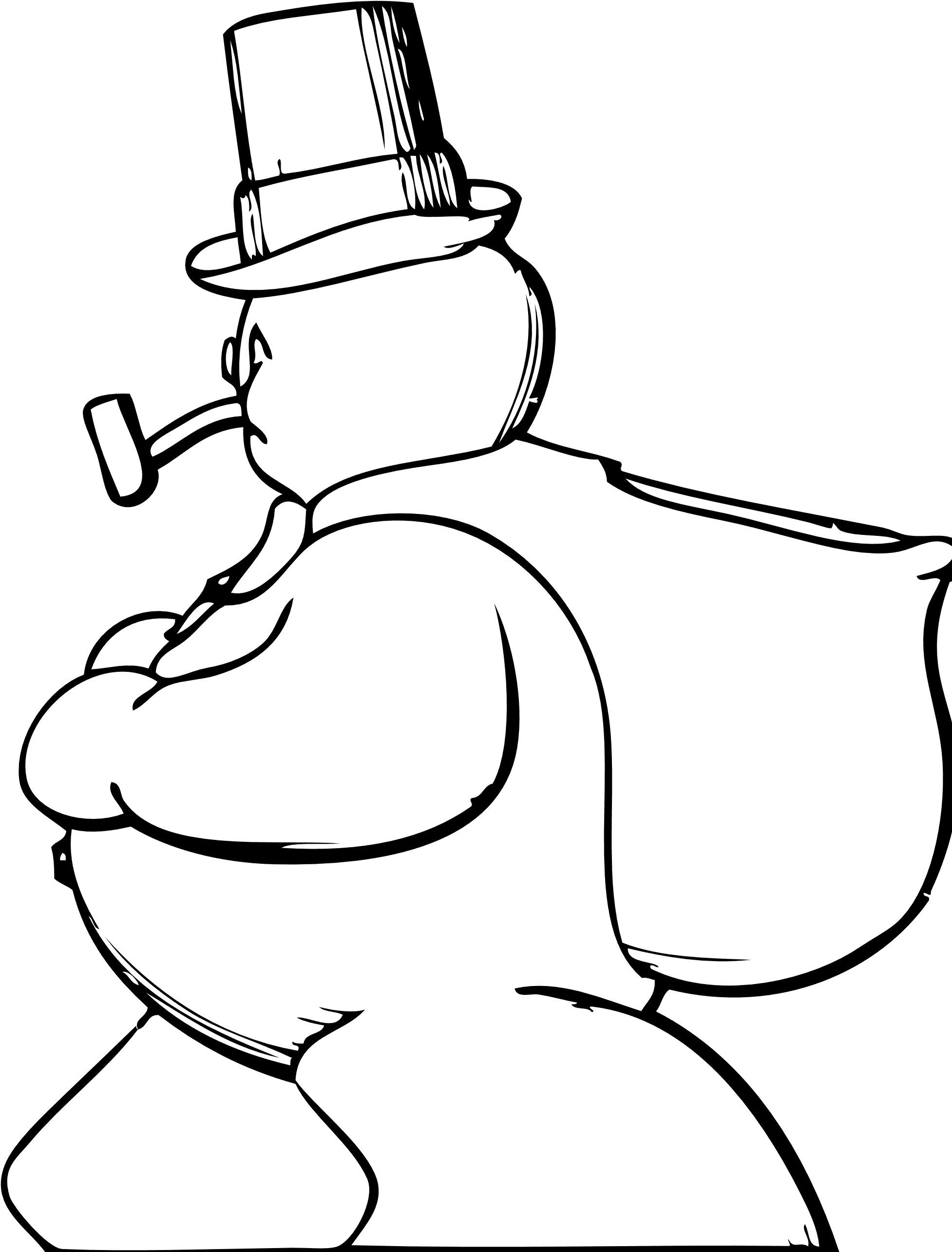 » Clip Art » Snowman Side View Black White Line Art - Snowman Clip Art - Transparent PNG Free Download | PNGio