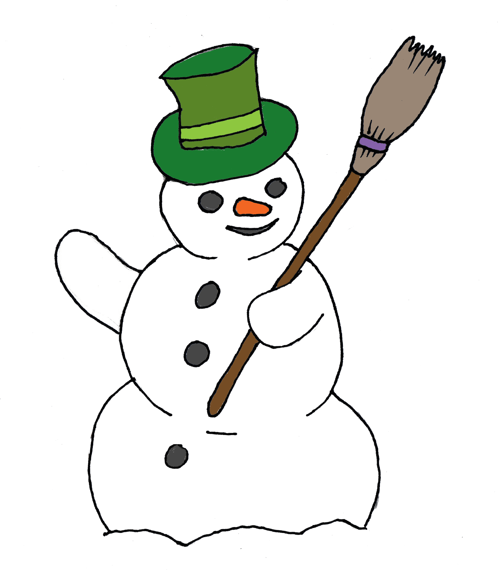 Snowman Black And White Free Snowman Clipart Black - Snowman Clip - Transparent PNG Free Download | PNGio