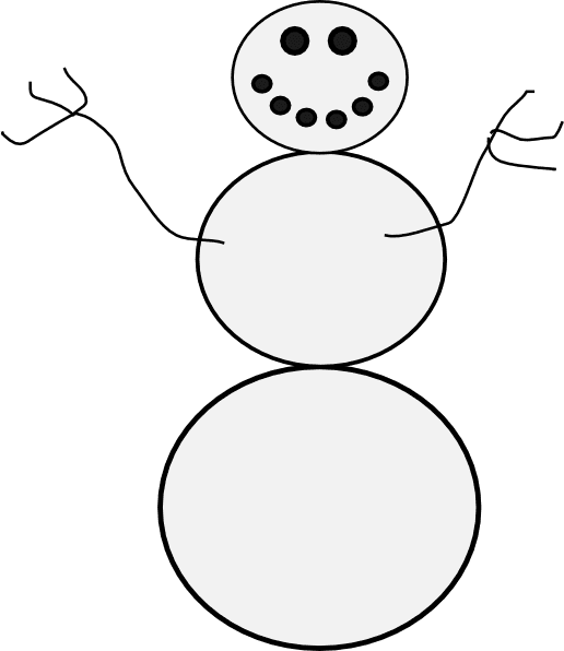 Outline Of A Snowman - Transparent PNG Free Download | PNGio