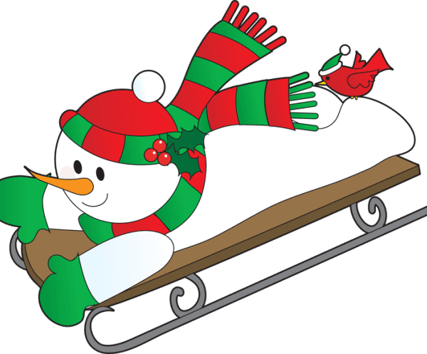 Sledding Snowman - Snowman In Sledge - Transparent PNG Free Download | PNGio