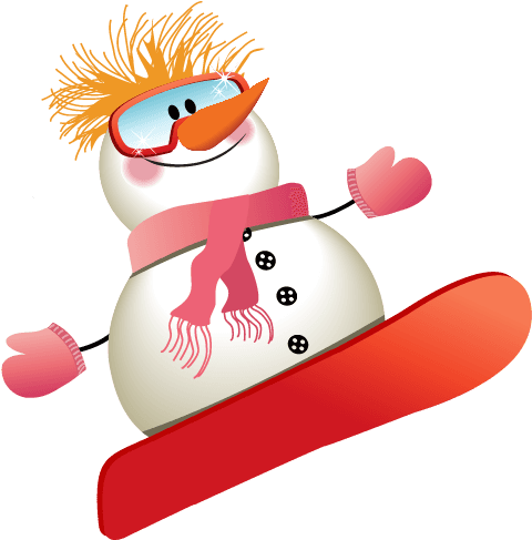 滑雪的雪人 - Snowman Free Vector - Transparent PNG Free Download | PNGio