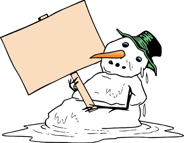 Melting Snowman With Sign - Melting Snowman Png - Transparent PNG Free Download | PNGio