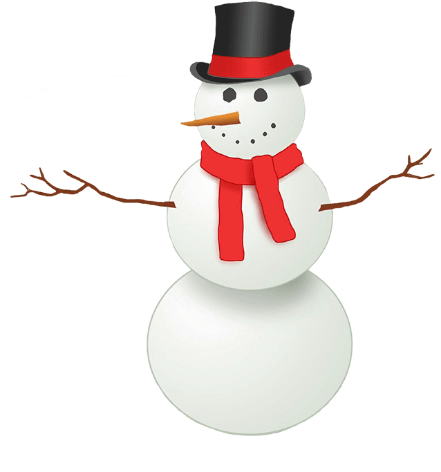 Snowman With Top Hat And Red Scarf - Snowman With Red Scarf Clipart - Transparent PNG Free Download | PNGio