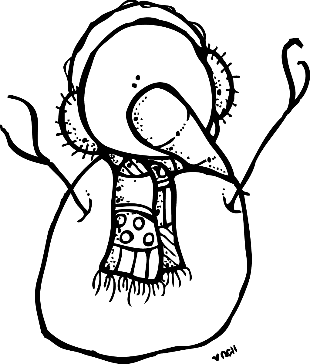 Snowman Clipart Melonheadz - Melonheadz Snowman Clipart Black And White - Transparent PNG Free Download | PNGio