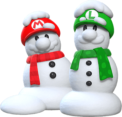 Mario & Luigi Snowmen - Mario And Luigi Snowman - Transparent PNG Free Download | PNGio