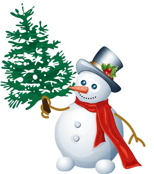 0, - Snowman And Christmas Tree Clipart - Transparent PNG Free Download | PNGio