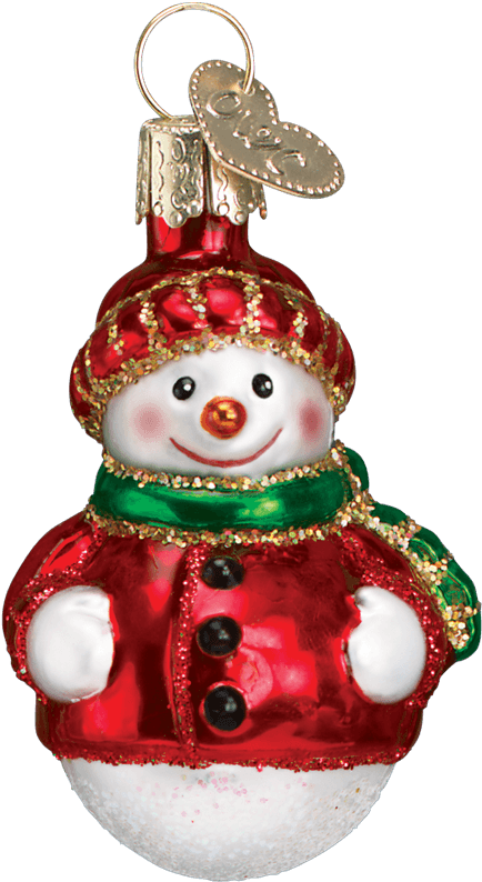 New Old World Christmas Happy Snowmen Glass Christmas - Snowman - Transparent PNG Free Download | PNGio