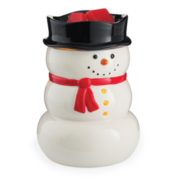 This Happy Snowman With A Red Necktie And Coal Black - Snowman Illumination Fragrance Warmer - Candle Warmers - Transparent PNG Free Download | PNGio