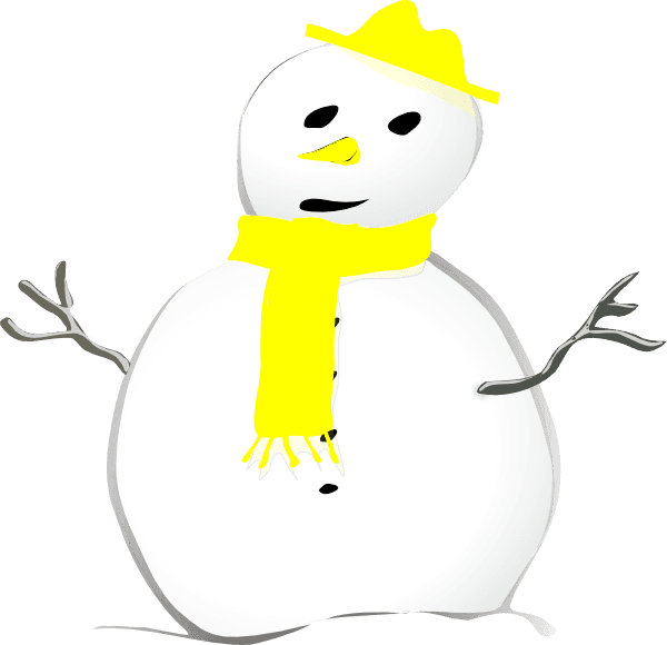 Yellowsnowman Clip Art At Clker - Snowman Clip Art - Transparent PNG Free Download | PNGio