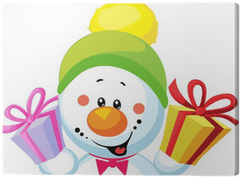 Obraz Na Płótnie Snowman Gospodarstwa Prezent Peep - Snowman - Transparent PNG Free Download | PNGio