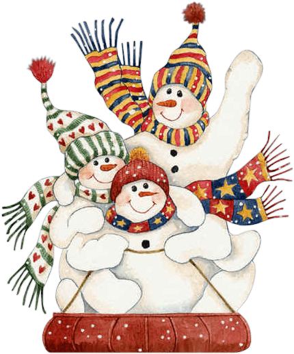 Snowmen Riding A Sled Printable - Snowman Sledding Clipart - Transparent PNG Free Download | PNGio