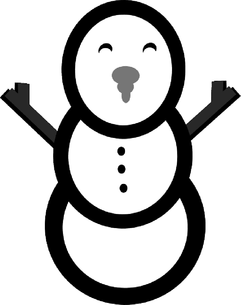 Snowman, Winter, Simple, Cold, Snow, Christmas - Snowman - Transparent PNG Free Download | PNGio