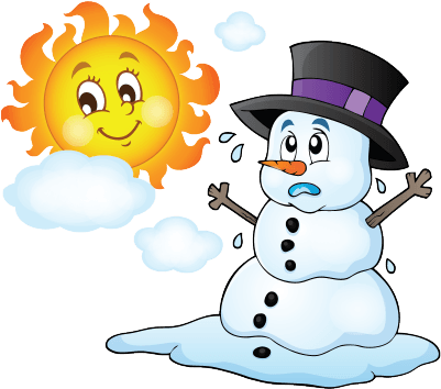 As The Sun Rises The Snow Begins To Thaw - Melting Snowman Clipart - Transparent PNG Free Download | PNGio