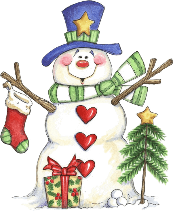 Christmas Paintings - Christmas Snowman Clipart - Transparent PNG Free Download | PNGio