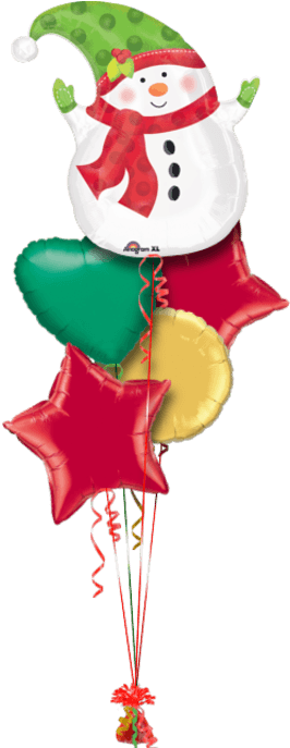 Jolly Christmas Snowman Christmas Balloon - 18 Shape Winter Snowman - Transparent PNG Free Download | PNGio