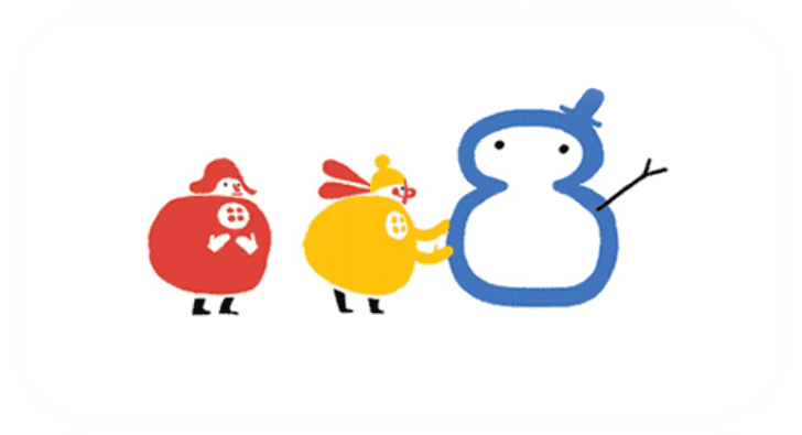 When I Checked The Google Doodle On The Solstice - Google Doodles Winter Snowman Gif - Transparent PNG Free Download | PNGio