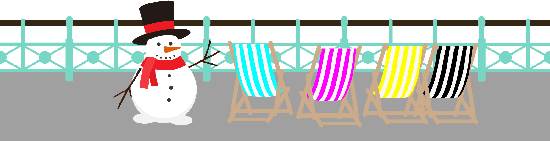 Railings And Cmyk Deckchairs Christmas Snowman - Snowman - Transparent PNG Free Download | PNGio