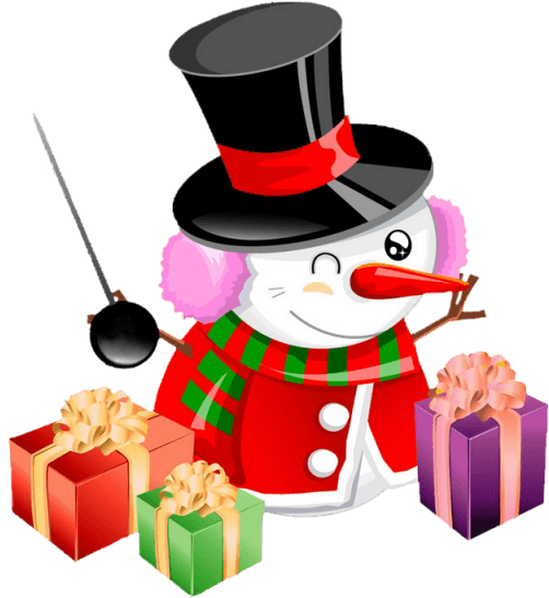 Tube De Noel - Clipart Cute Christmas Snowman - Transparent PNG Free Download | PNGio