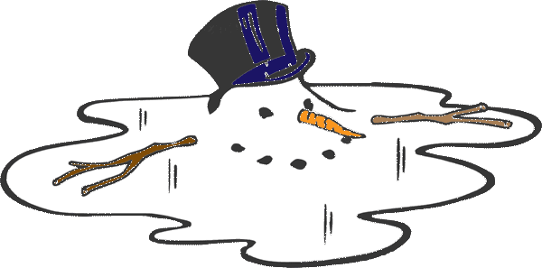 After Last Week's Ice Storm And Freezing Rain, The - Melting Snowman Clipart Black And White - Transparent PNG Free Download | PNGio
