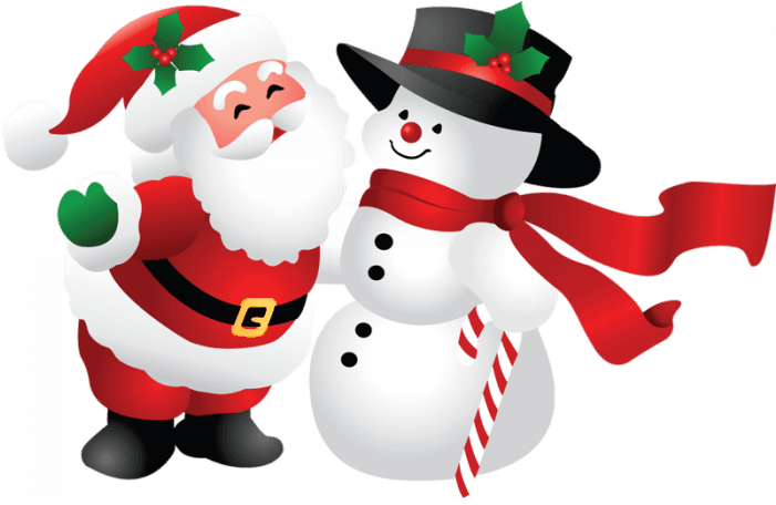 Snowman And Santa Claus Png - Pere Noel Et Bonhomme De Neige - Transparent PNG Free Download | PNGio