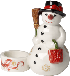Tealight-holder Made Of Porcelain "snowman" - Villeroy & Boch Christmas Light Snowman Figurine - Transparent PNG Free Download | PNGio