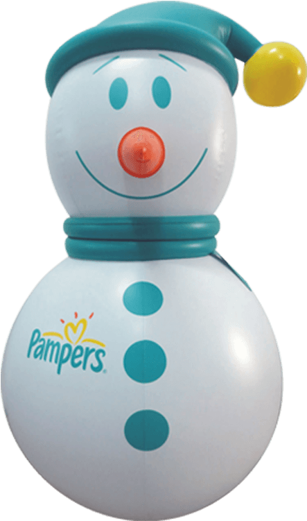 Pampers 1m Inflatable Snowman - Baby Toys - Transparent PNG Free Download | PNGio