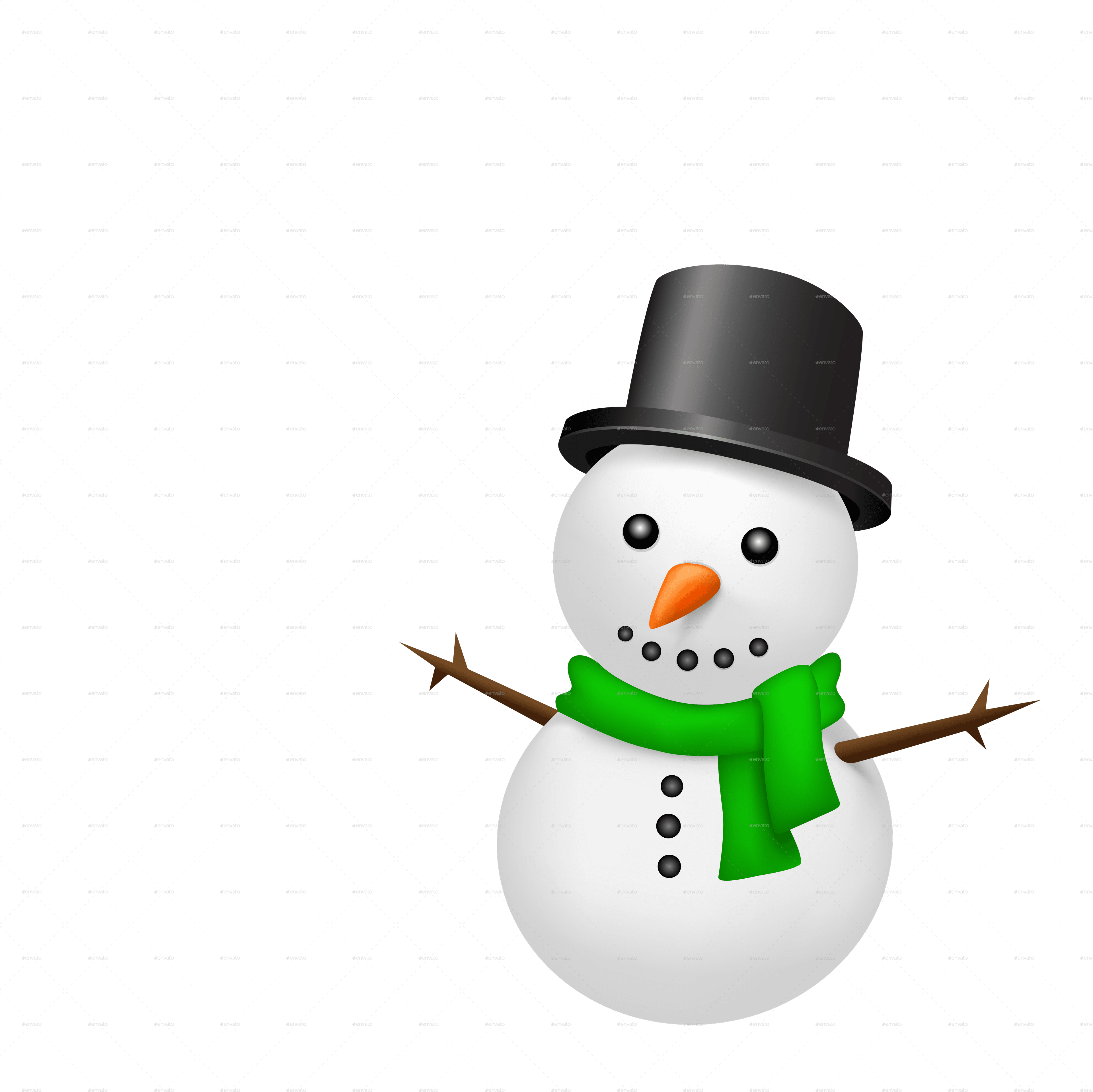 Snowman On Snow Background - Cartoon - Transparent PNG Free Download | PNGio