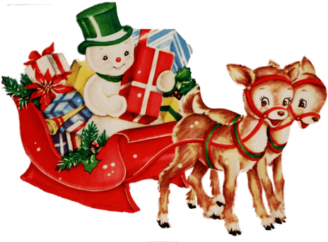 Snowman And Reindeer - Greeting - Transparent PNG Free Download | PNGio