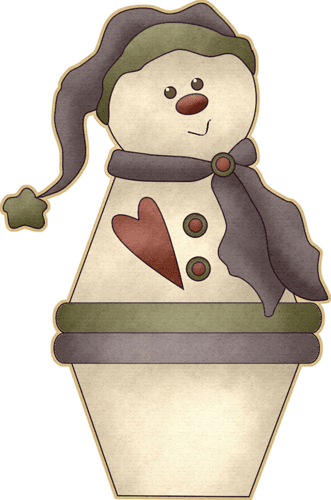 Country Snowman Clipart - Blumen-topfsnowmen Mousepads - Transparent PNG Free Download | PNGio