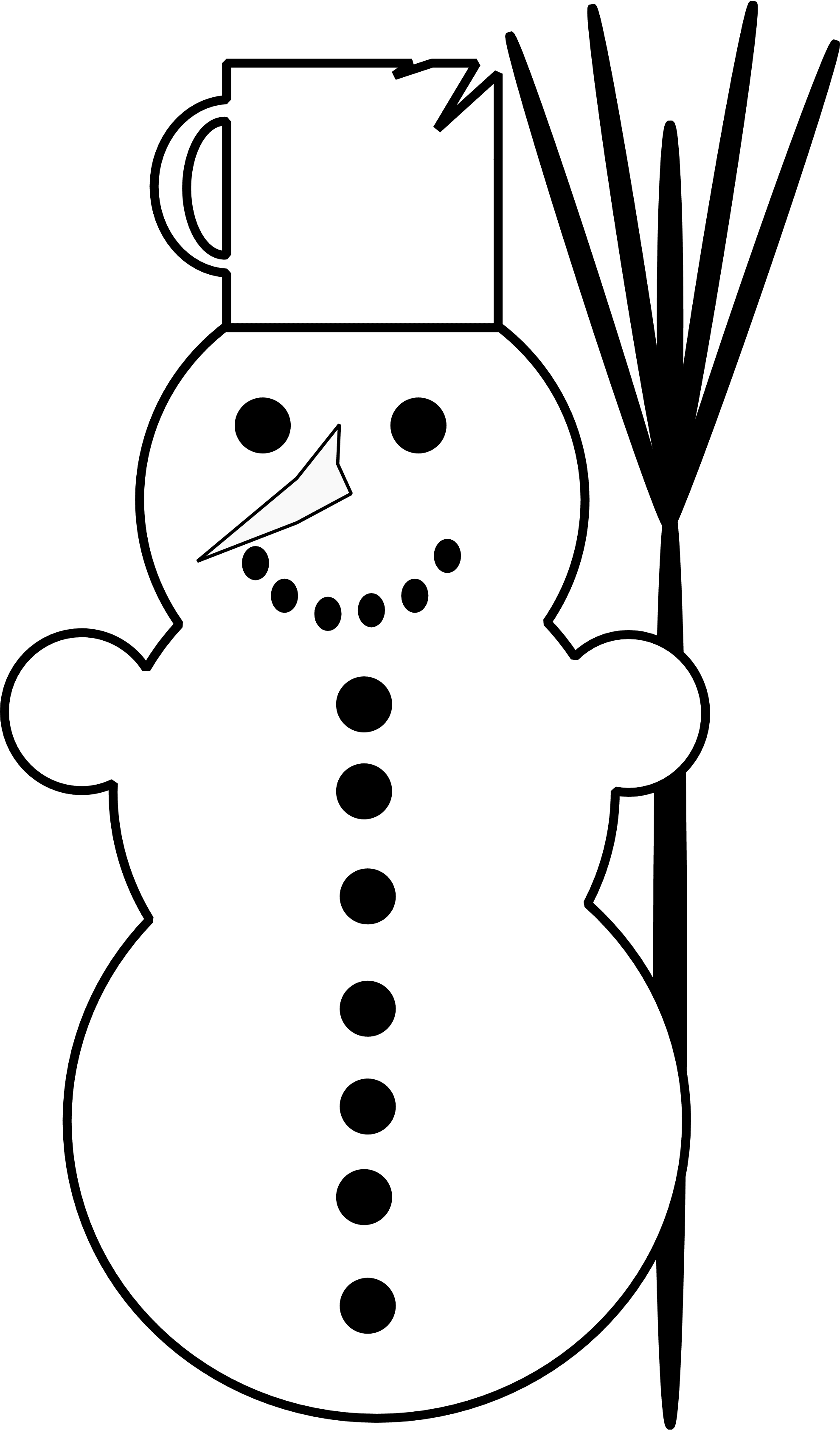 Snowman 2 Black White Line Art Christmas Xmas Coloring - Snowman 2 Black White Line Art Christmas Xmas Coloring - Transparent PNG Free Download | PNGio
