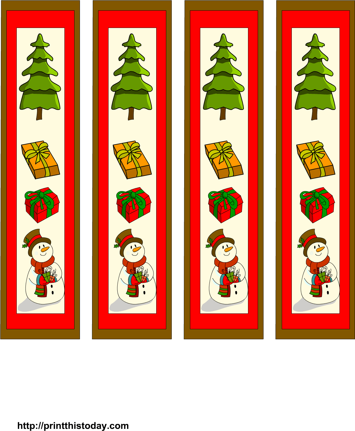 Snowman And Christmas Tree Bookmarks - Snowman And Christmas Tree Bookmarks - Transparent PNG Free Download | PNGio