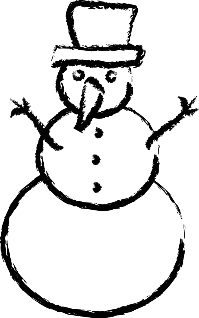 Kate Has Provided An Adorable Snowman Doodle For Each - Cartoon - Transparent PNG Free Download | PNGio