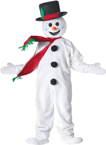 Frosty The Snowman - Mens Snowman Mascot Costume - Transparent PNG Free Download | PNGio