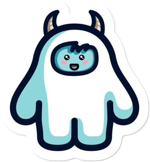 Kawaii Cute Abominable Snowman Yeti - Abominable Snowman Yeti Clip Art - Transparent PNG Free Download | PNGio