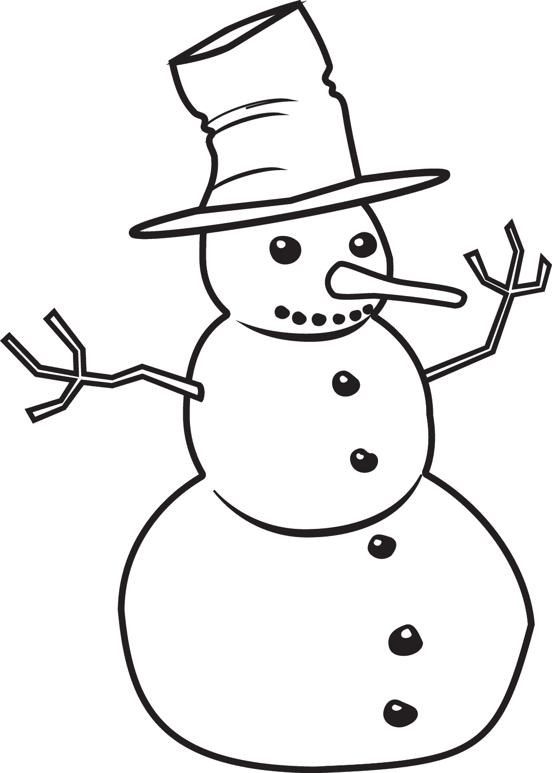 Snowman Clip Art Black And White - Transparent PNG Free Download | PNGio