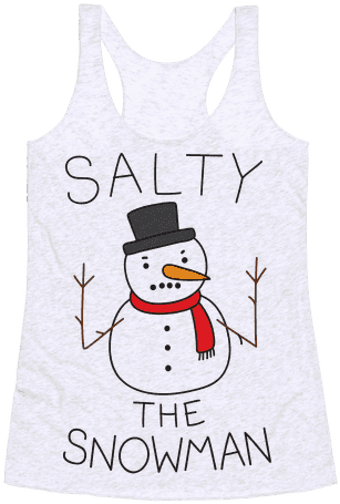 Salty The Snowman Racerback Tank Top - Space Force To Infinity And Beyond - Transparent PNG Free Download | PNGio