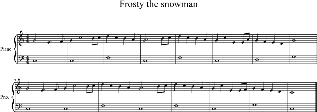 Frosty The Snowman Sheet Music 1 Of 1 Pages - Sayo Nara Ddlc Sheet Music - Transparent PNG Free Download | PNGio