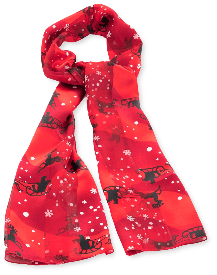 Christmas Scarf Santa Rudolph Festive Snowflakes Snowman - Christnas Scarf - Transparent PNG Free Download | PNGio