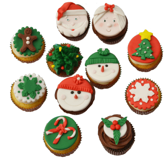 Christmas Cupcakes Toronto With Snowman Cupcakes Toppers, - Christmas Cupcakes Png - Transparent PNG Free Download | PNGio
