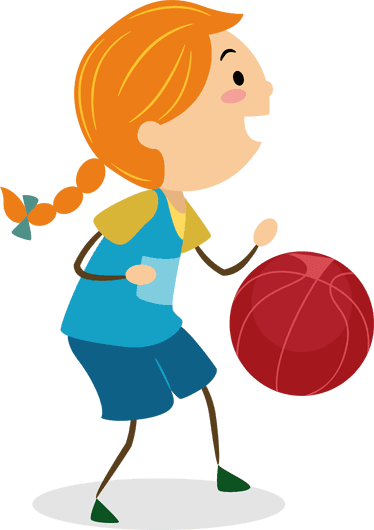 Wall Color Cartoon Girl Playing Basketball Png Free Transparent PNG Clipart Images Download. - Transparent PNG Free Download | PNGio