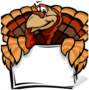 Happy Thanksgiving Holiday Turkey Holding Sign Cartoon Happy Thanksgiving Basketball Free Transparent PNG Clipart Images Download. - Transparent PNG Free Download | PNGio