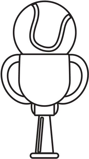 Trophy Of Tennis Basketball Outline Free Transparent PNG Clipart Images Download. - Transparent PNG Free Download | PNGio