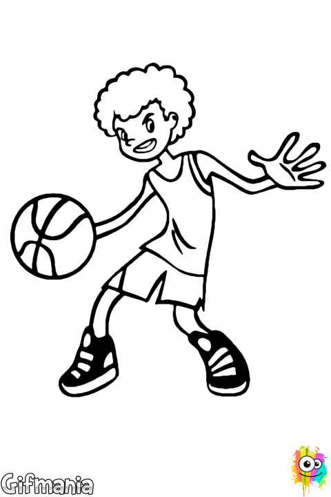 Basketballer - Basketball Coloring Pages For Kids - Free Transparent PNG Clipart Images Download. ClipartMax.com - Transparent PNG Free Download | PNGio