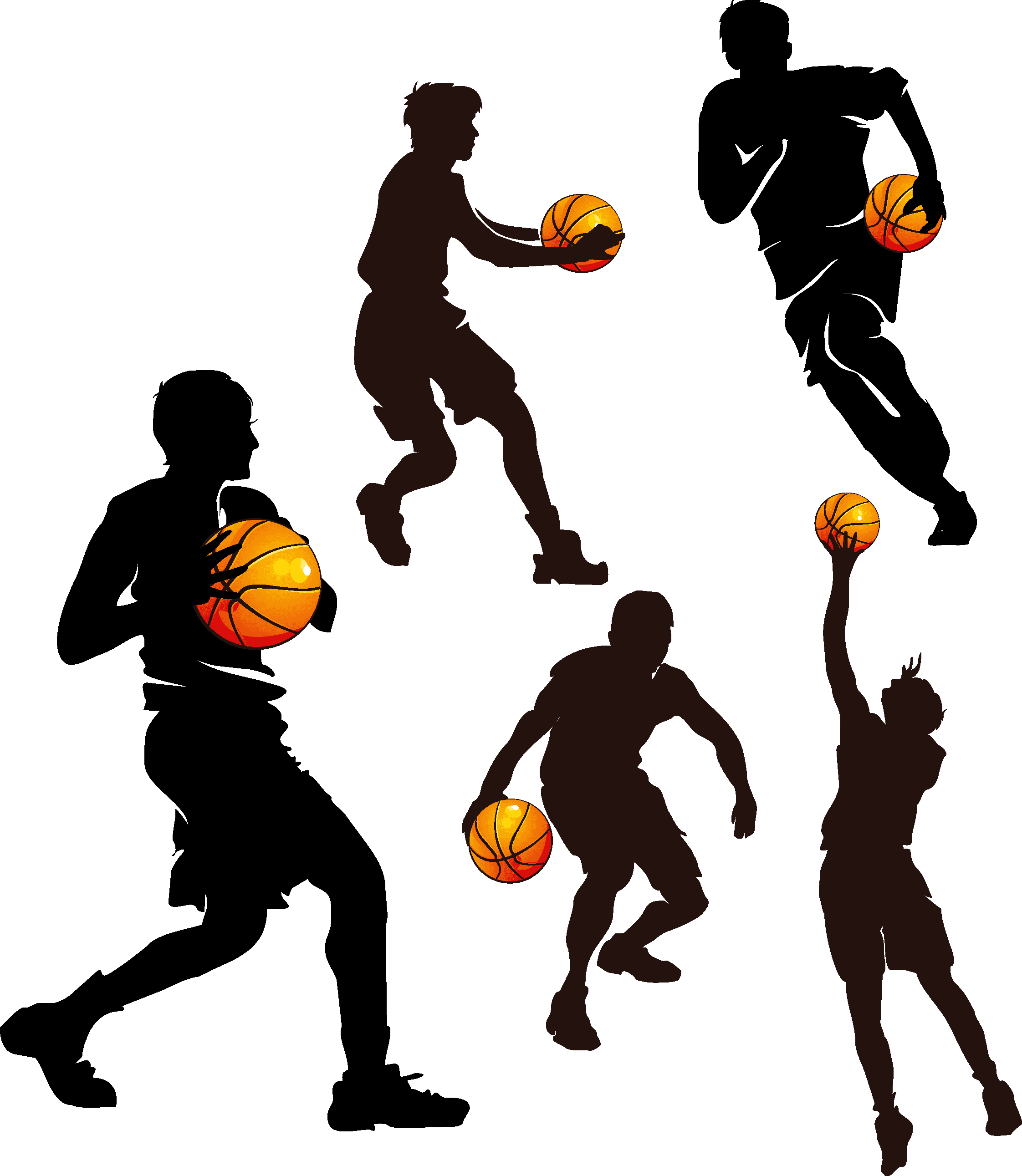 Jpg Library Stock Sport Clip Art Transprent - Basketball Silhouette - Free Transparent PNG Clipart Images Download. ClipartMax.com - Transparent PNG Free Download | PNGio