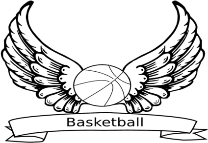 Coloring Trend Medium Size Basketball With Wings Clip - Angel Wings - Free Transparent PNG Clipart Images Download. ClipartMax.com - Transparent PNG Free Download | PNGio